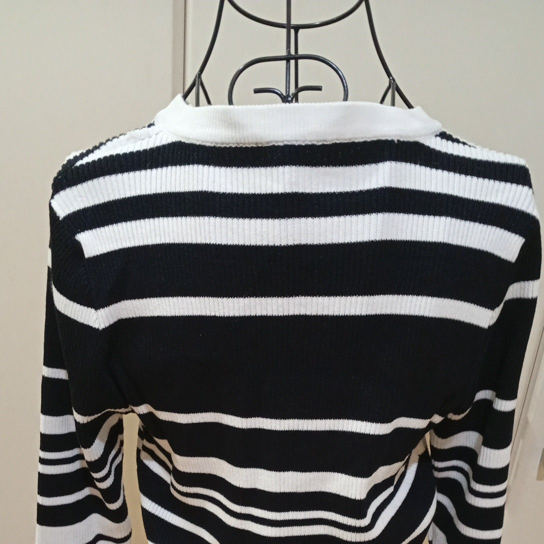 CHANEL シャネル ココマーク ボーダー ニット セーター ブラック