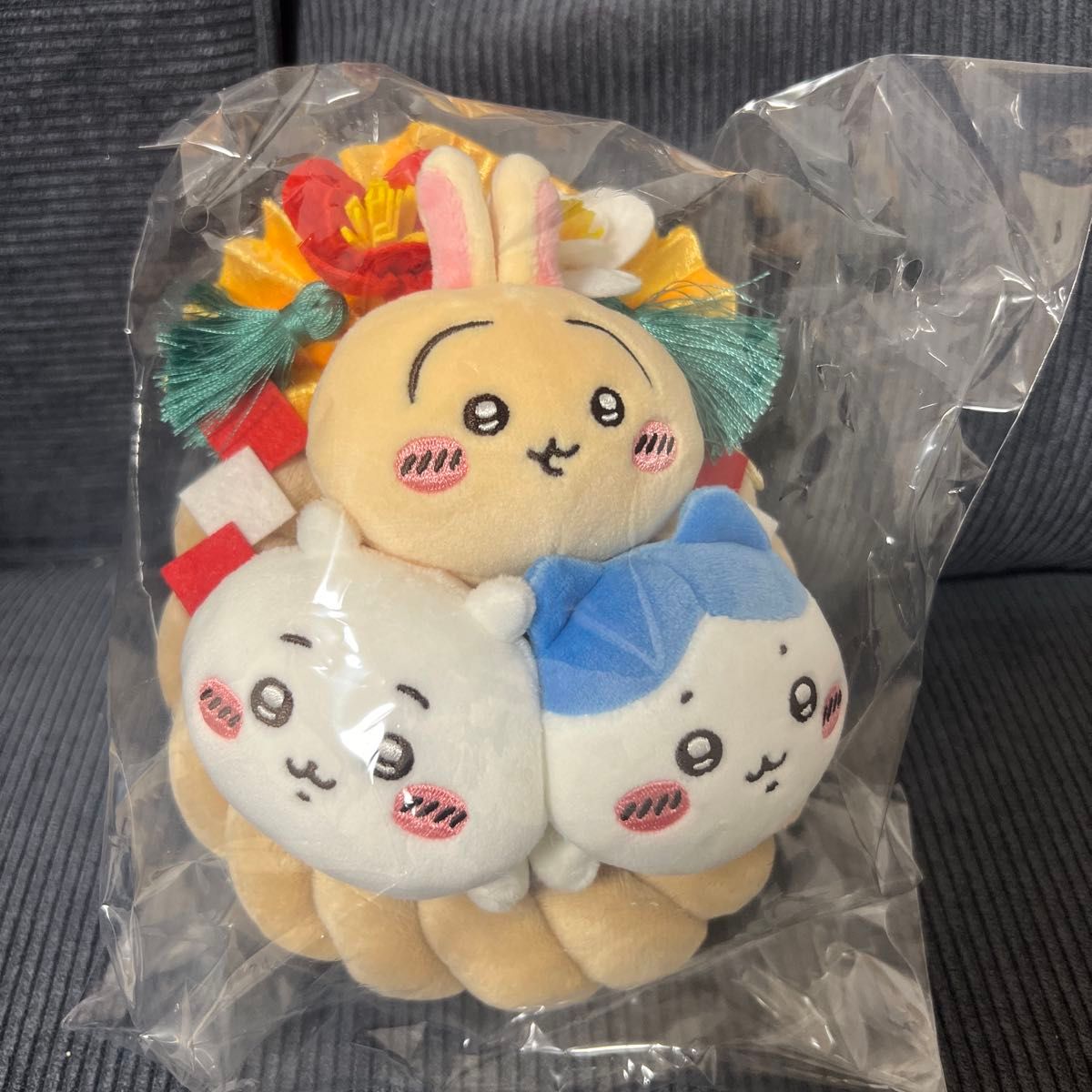 ちいかわらんど ちいかわ しめ縄なぬいぐるみ うさぎハチワレ｜Yahoo