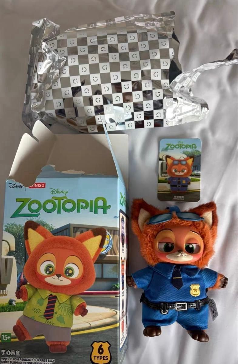 海外限定 ズートピア ぬいぐるみ ニック・ワイルド ニック 警察官