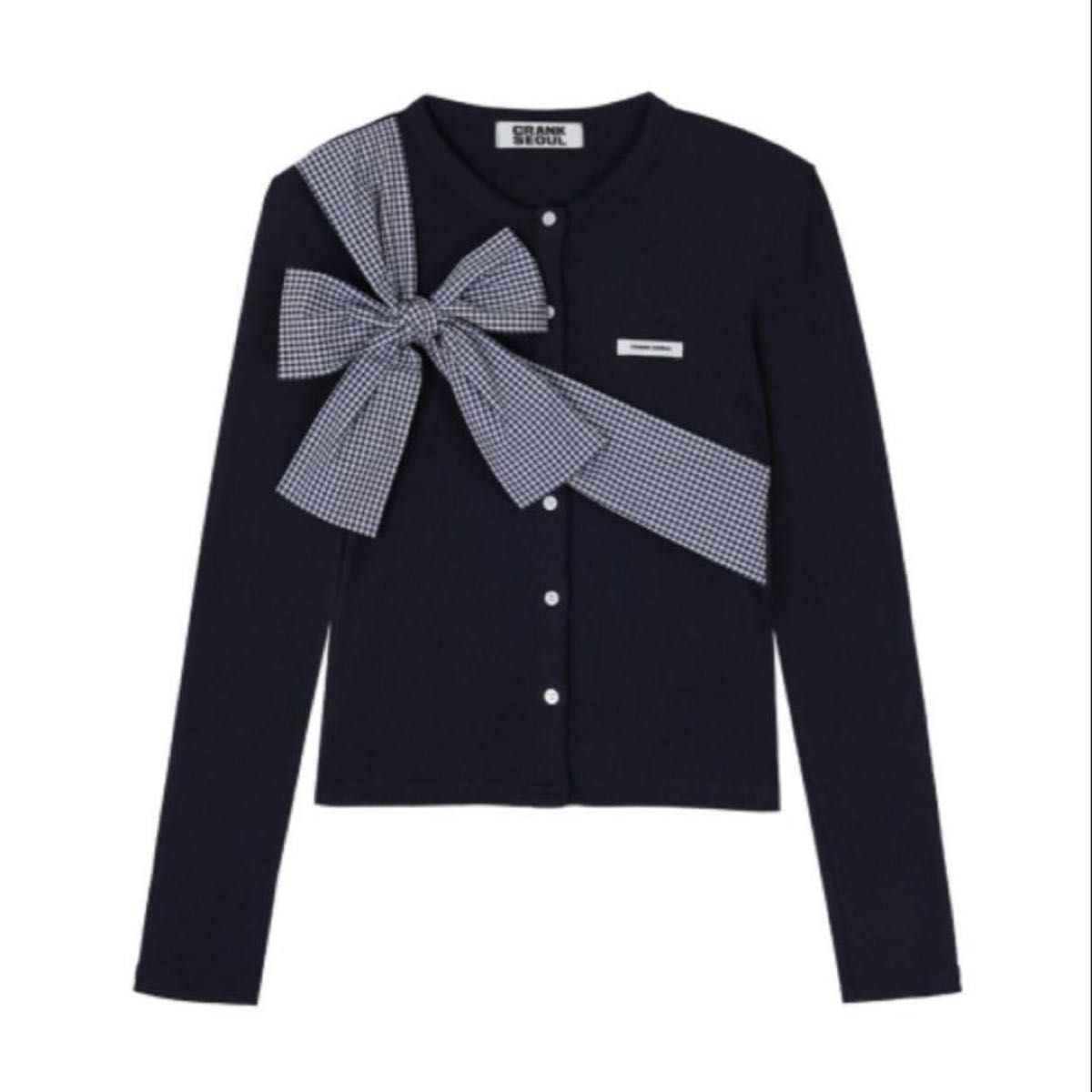 CRANK リボンタイドニットカーディガン Ribbon Tide Knit Cardigan