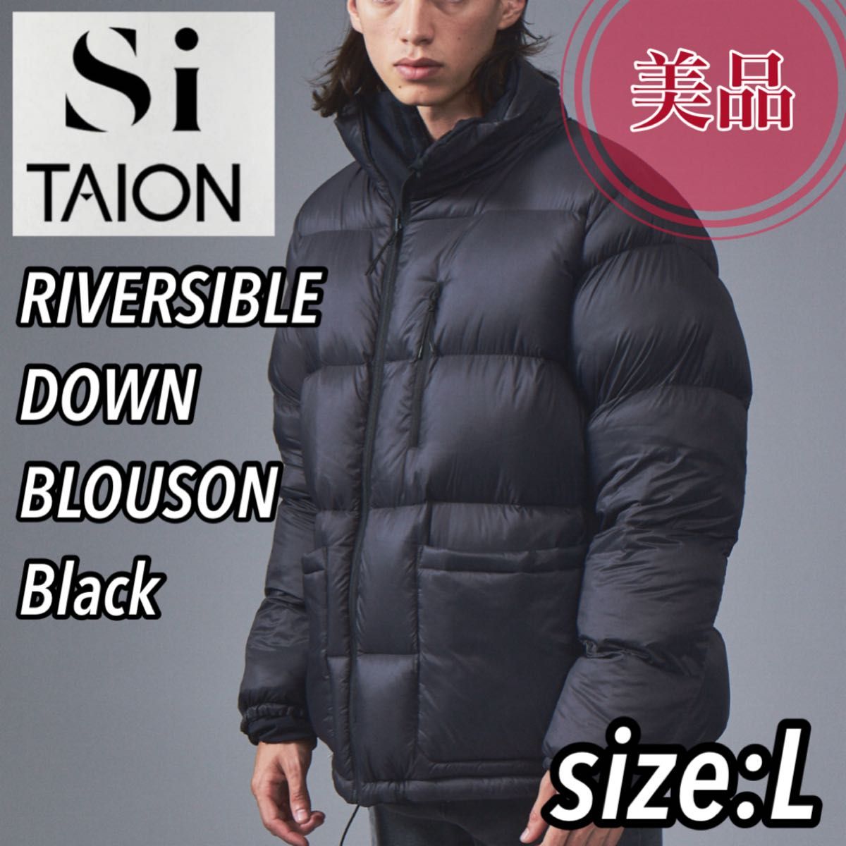 美品】TAION×SI タイオン エスアイ リバーシブル ダウンジャケット
