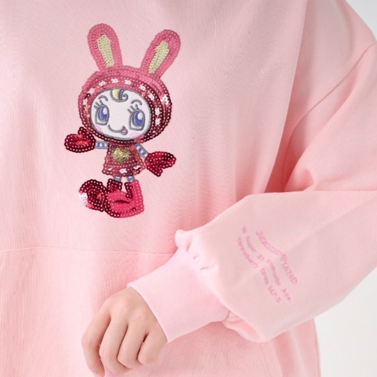 メゾピアノ ベリエちゃん スパンコールBIGパーカー トレーナー