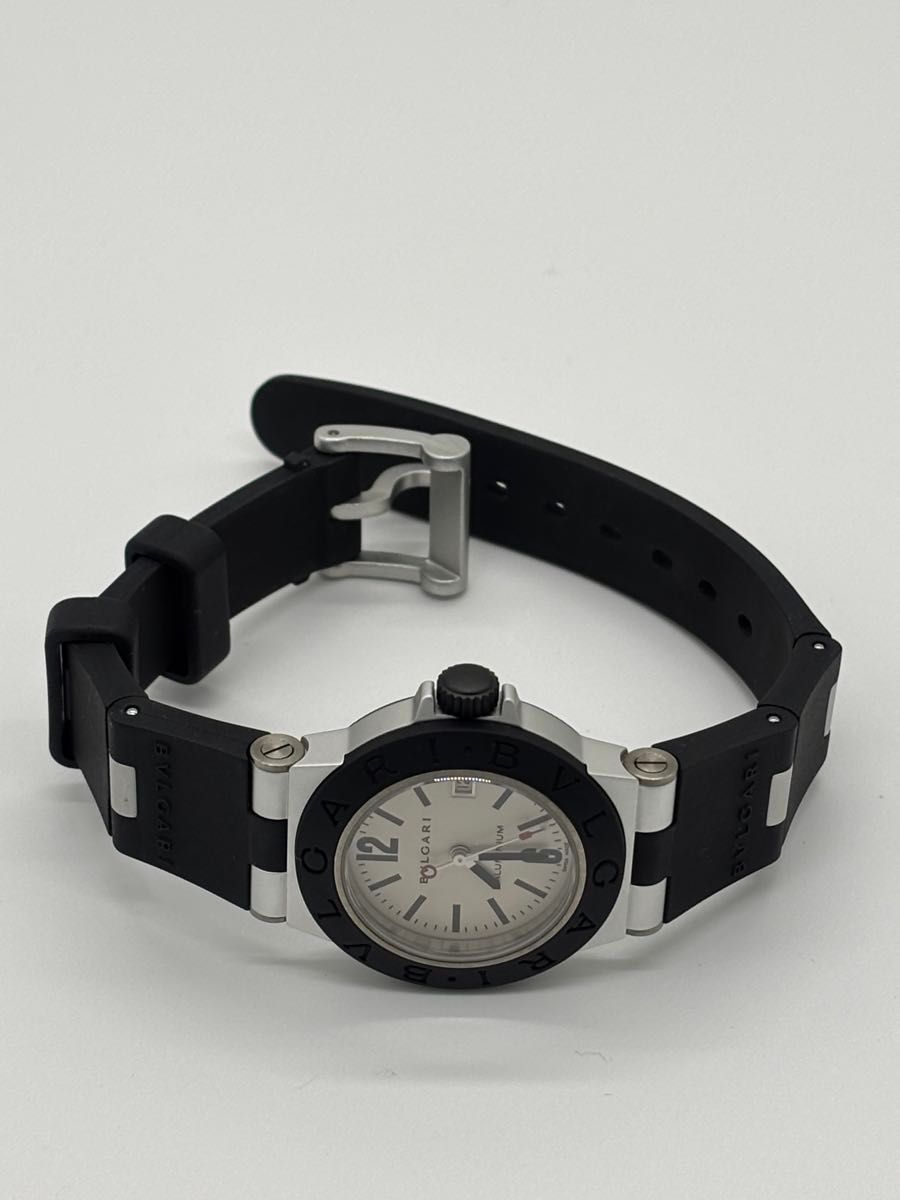 美品】BVLGARI ブルガリ アルミニウム クォーツ【AL29TA】デイト【稼働