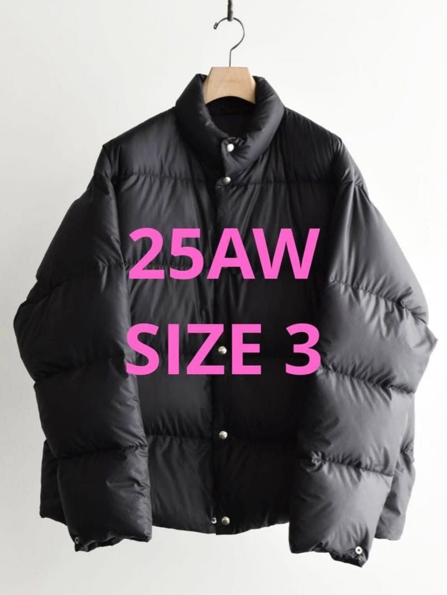 25AW comoli コモリ ダウンジャケット ブラック サイズ3｜Yahoo!フリマ