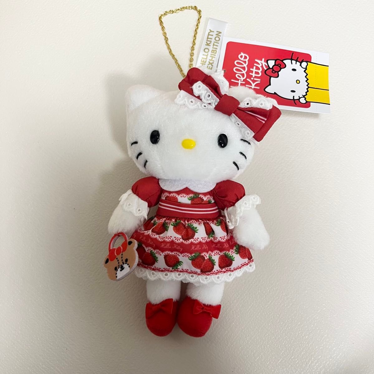 タグ付き ハローキティ展 京都 限定マスコットホルダー ぬいぐるみ
