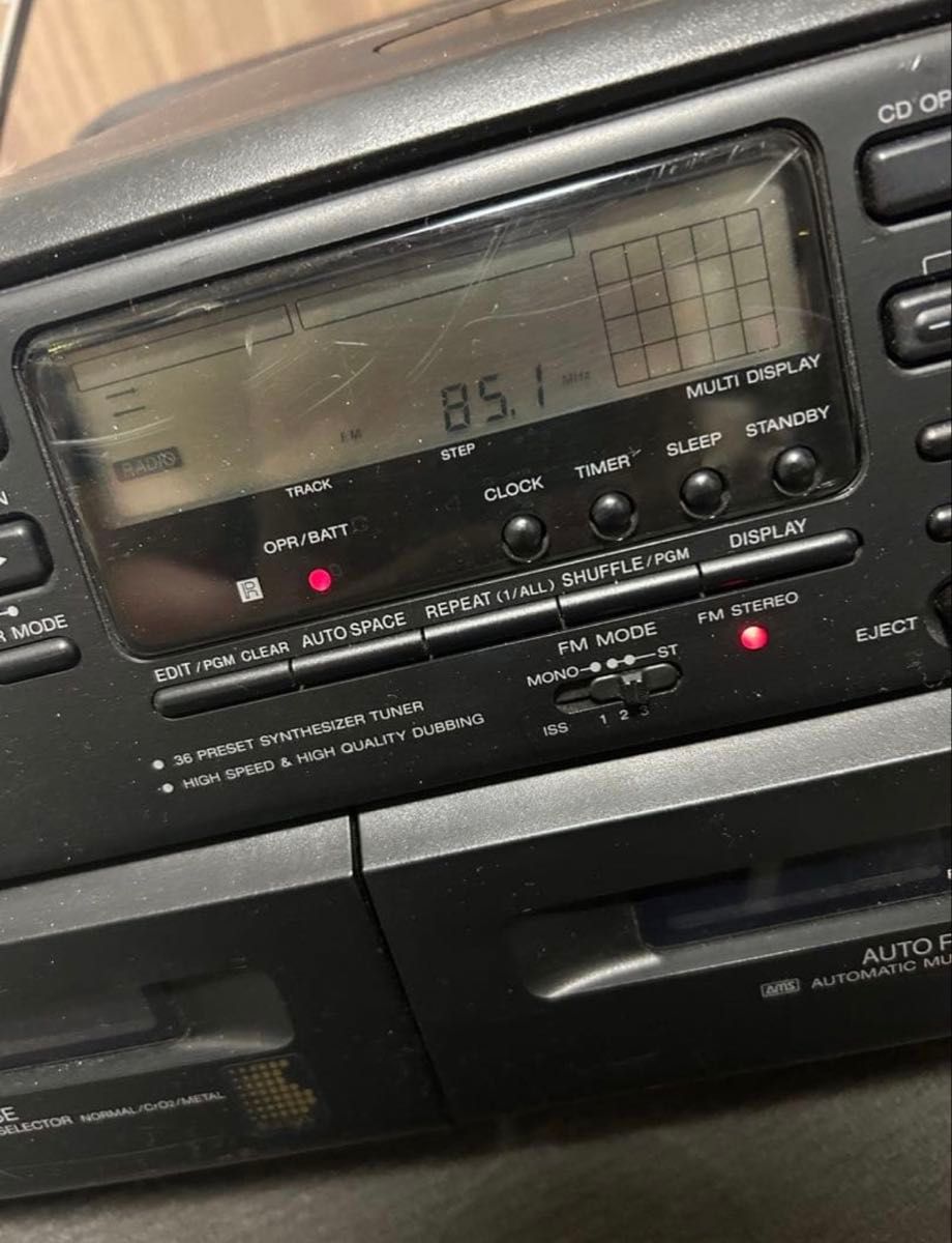 希少【ソニー】1990製ドデカホーン CDラジカセ CFD-400レトロ SONY