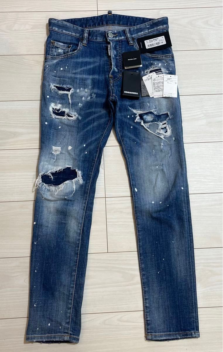 タグ付き 井上尚弥着用モデル DSQUARED2 ディースクエアード デニム42