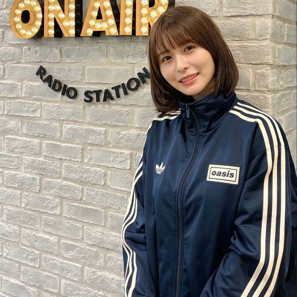 新品XL紺adidas Originals×Oasisツアー ファイヤーバード トラック