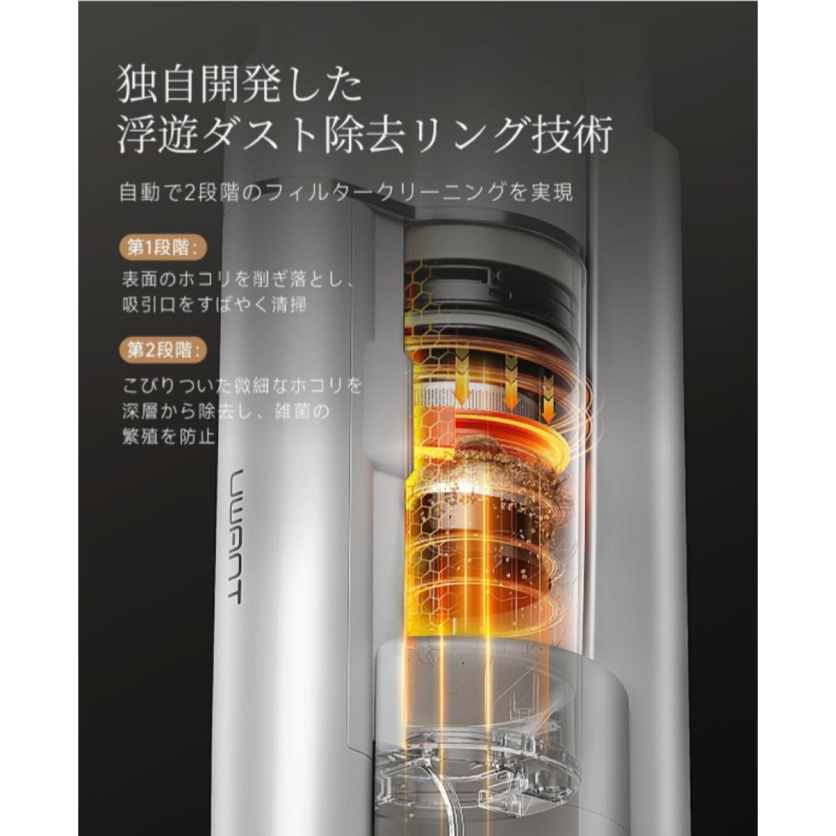 V500掃除機 自動ゴミ収集ドック 自動ダストカップクリーニング掃除機