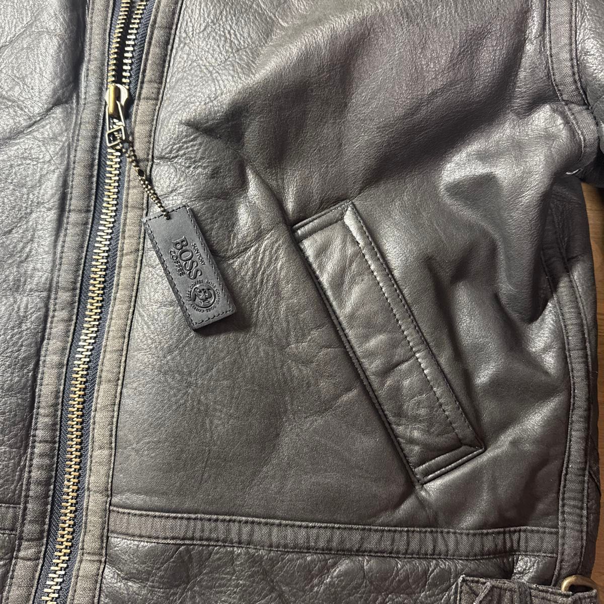 サントリー BOSS 2000年限定B-3フライトジャケット ボスジャン レザー