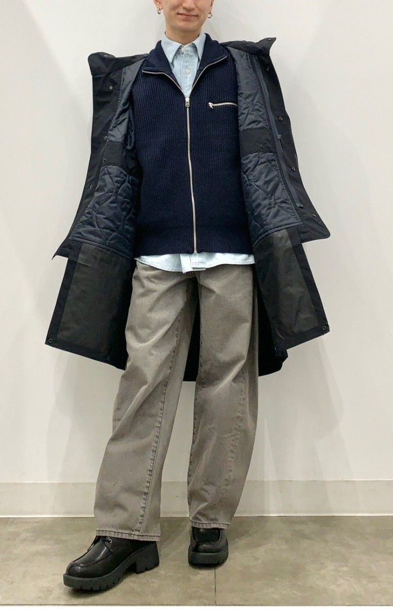 新品 GU ジーユー パデッドシェルパーカ ENGINEERED GARMENTS ネイビー