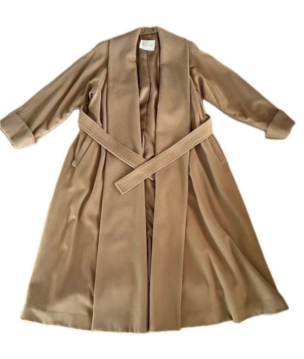 セール ロングコート キャメル色 アンゴラウサギ100% 9号 Mサイズ