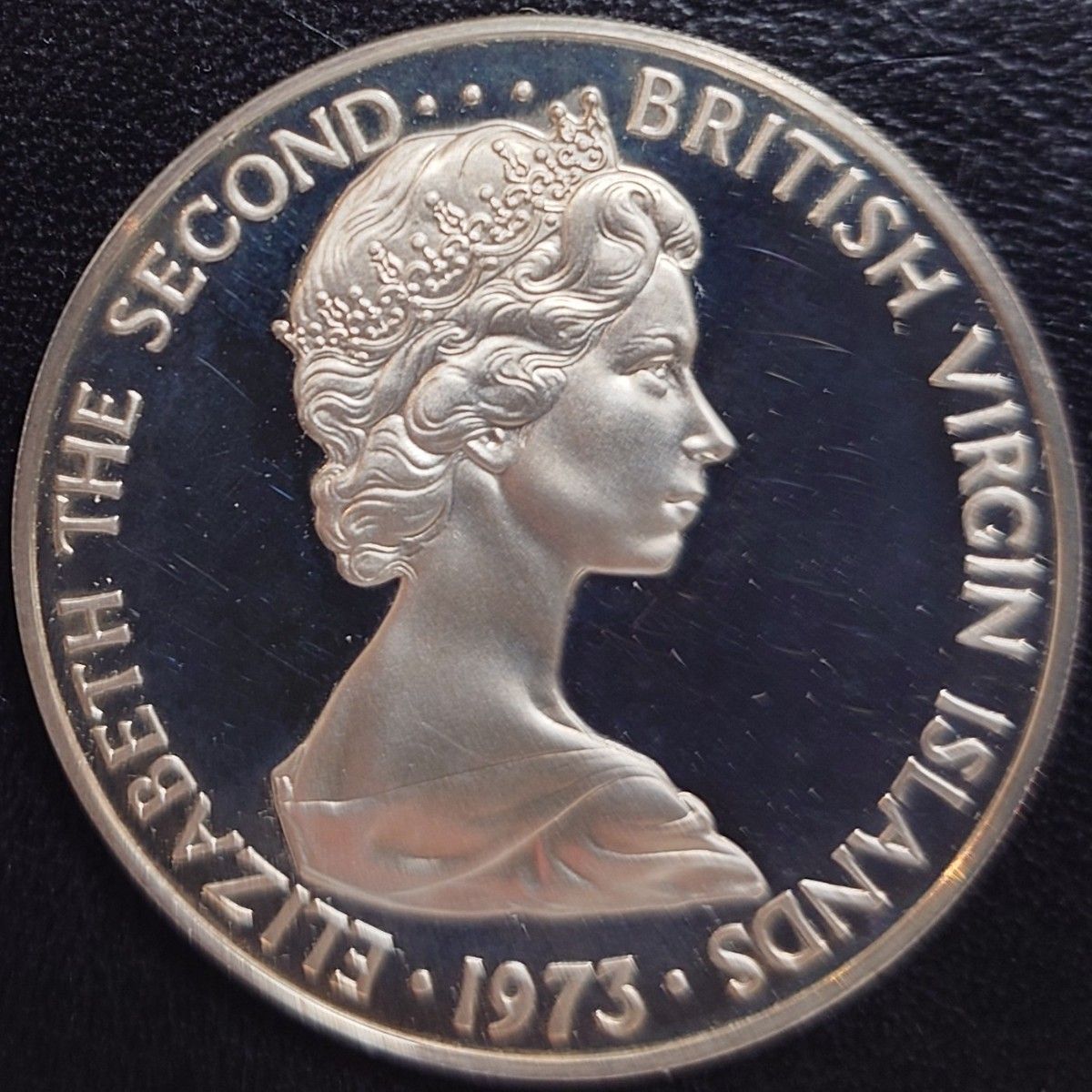 1973年 イギリス領ヴァージン諸島 1ドル エリザベス2世女王戴冠式25