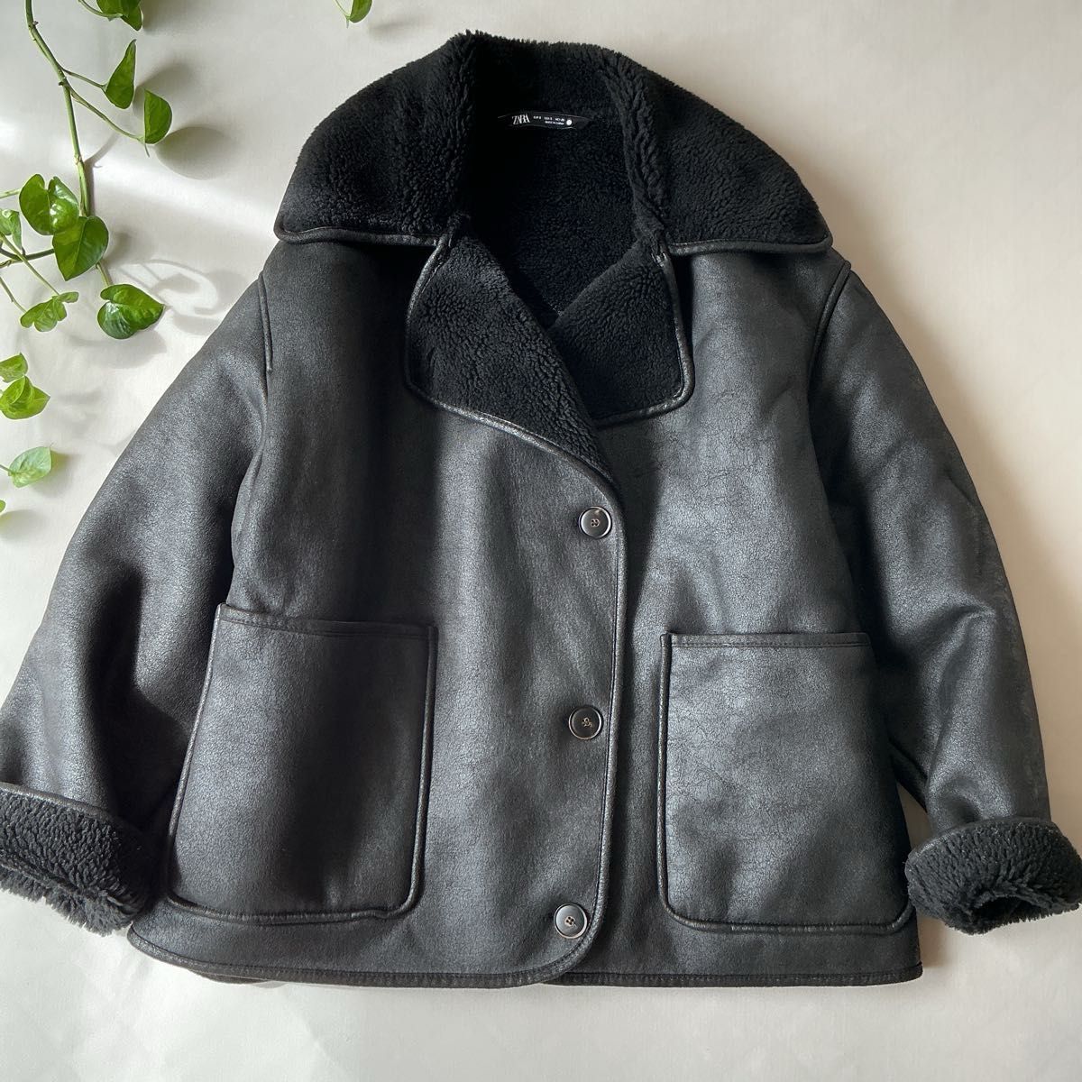 ZARA ザラ ZWコレクション リバーシブルジャケット S ムートンコート