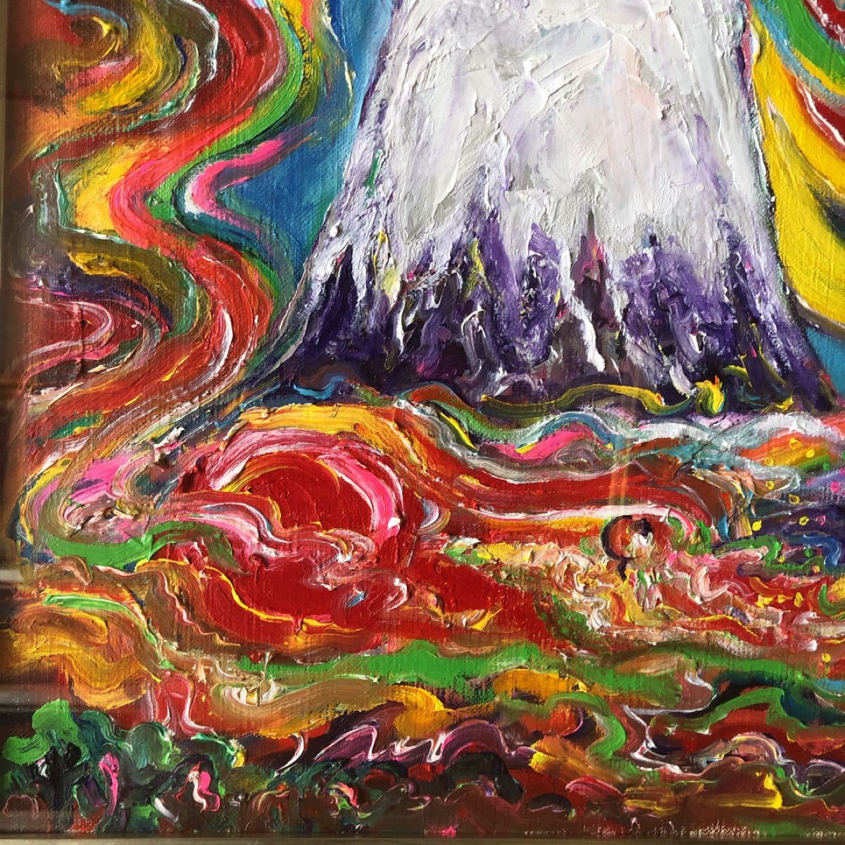 人気画家鈴木 康雄 油絵 富士山 8号 相場価格96万円 の約10分の1以下