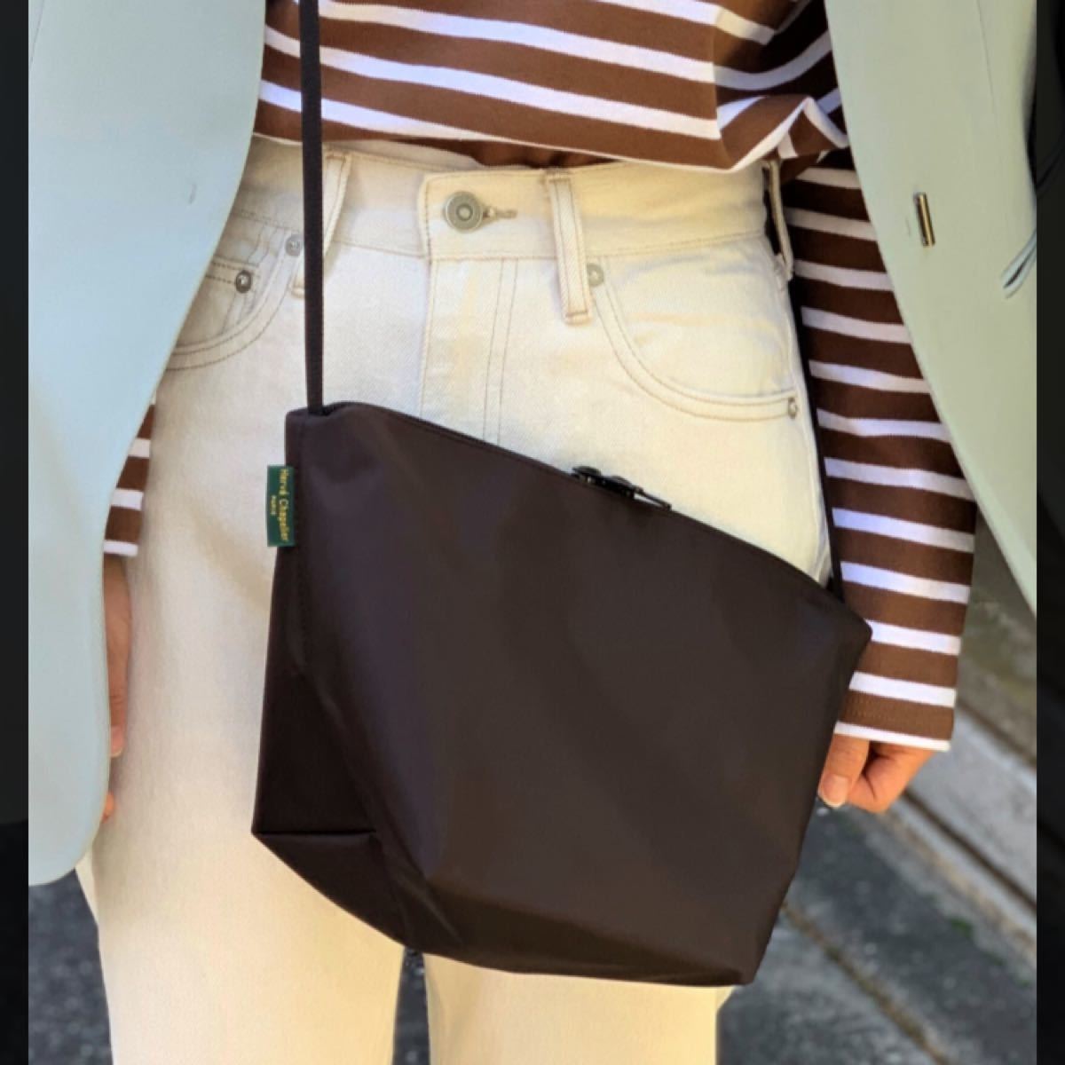 エルベシャプリエ グリーンレーベル別注 ビッグポシェット ノワール