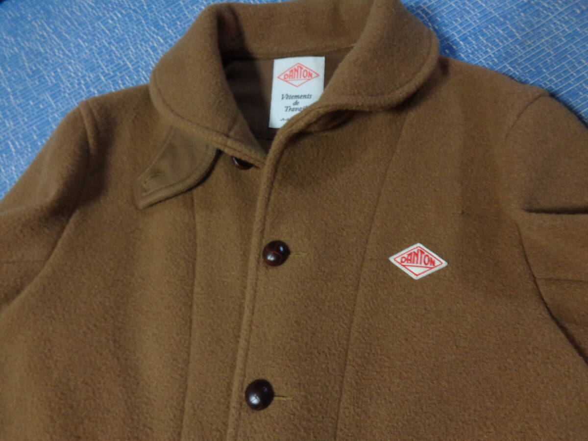 美品『ダントン』ウールモッサ メルトンジャケット 丸襟 くるみ釦