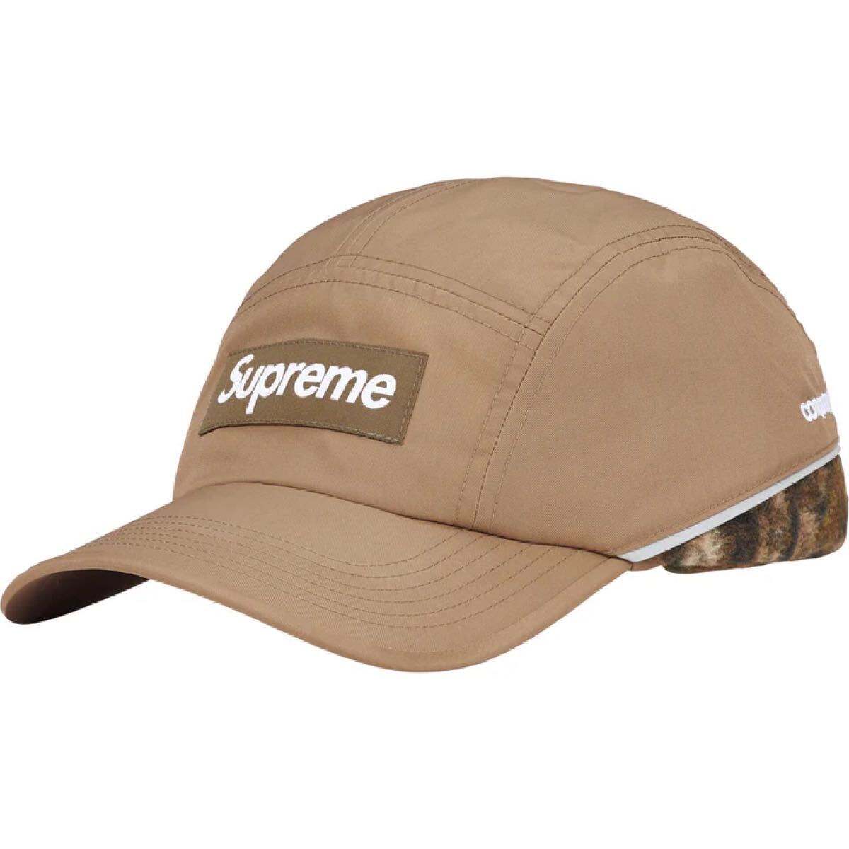 未使用 25fw Supreme Polartec Lined Packable Earflap Camp Cap Khaki