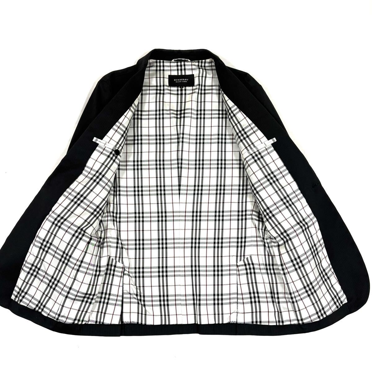 バーバリーブラックレーベル ストライプ テーラードジャケット M ノバ