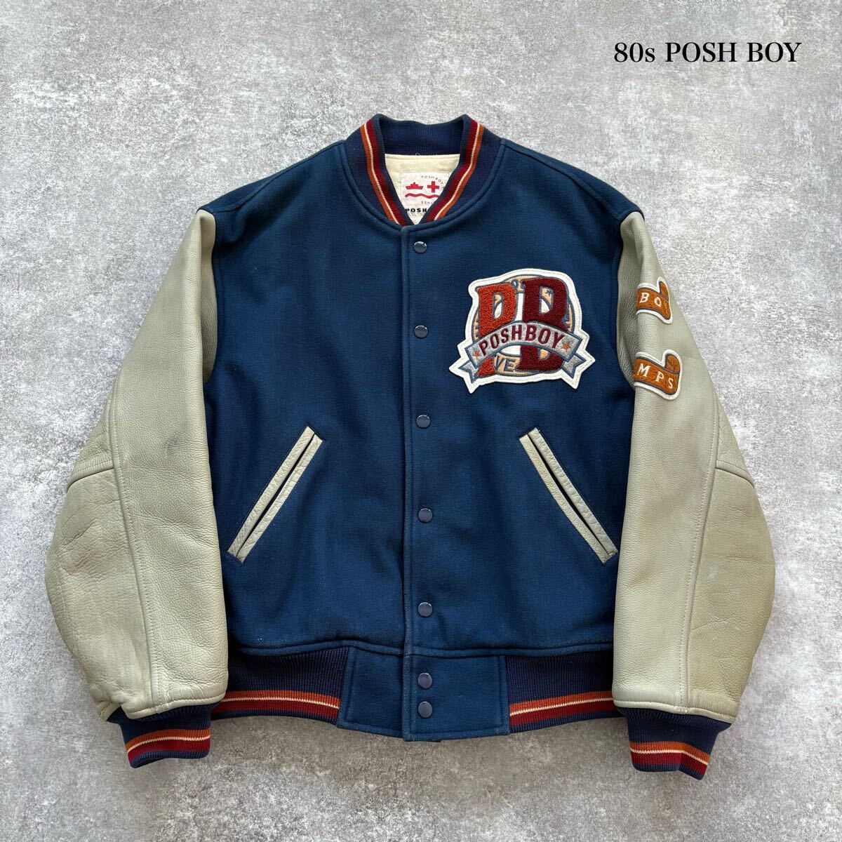 POSH BOY】ポッシュボーイ 80s スタジャン 袖革 ヴィンテージ
