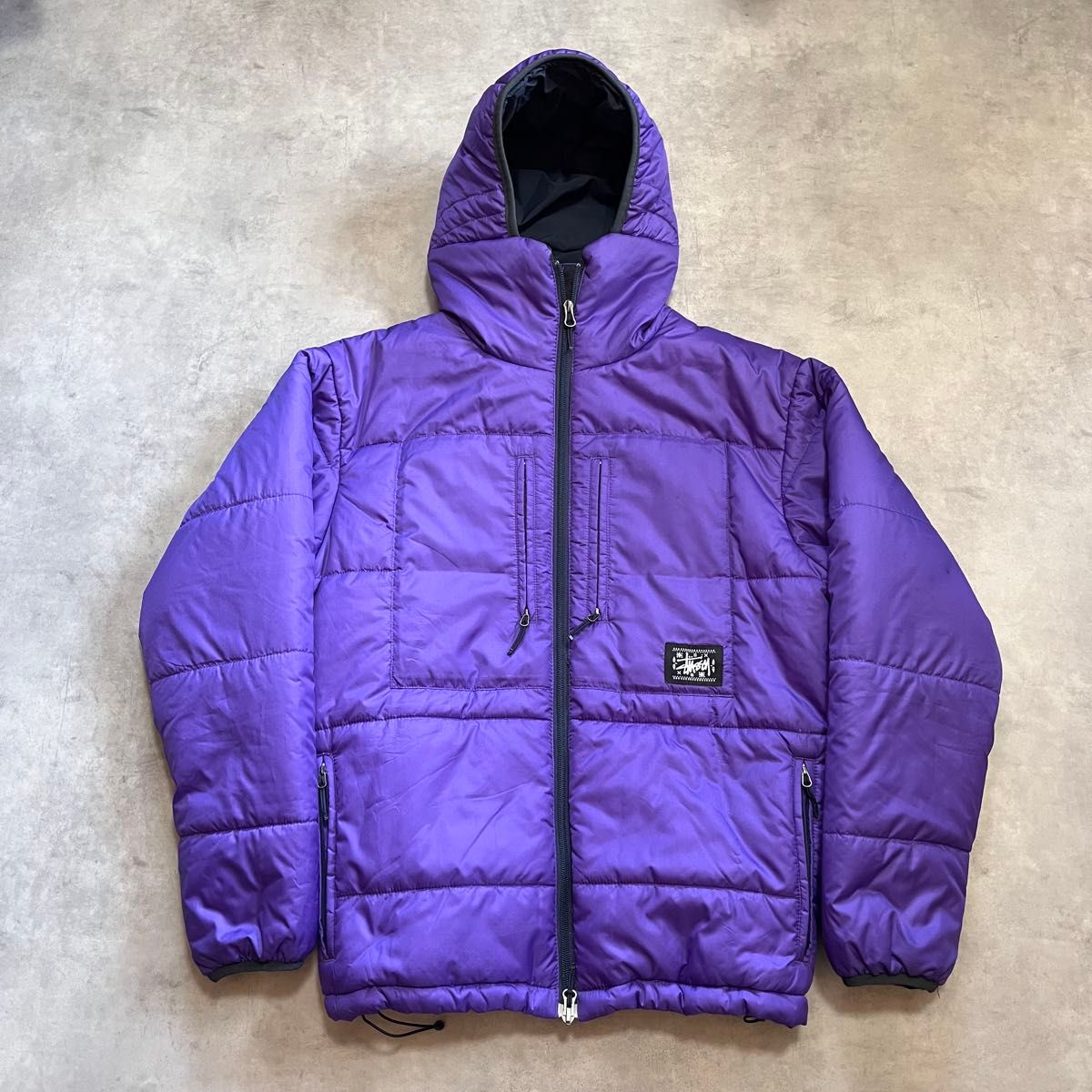 00s old stussy ダスパーカ 中綿ジャケット パープル S シティボーイ