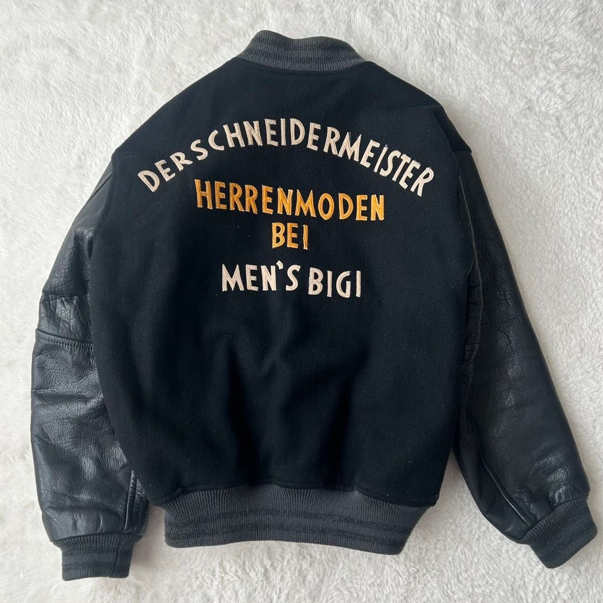 希少 伝説の1着 80s メンズビギ スタジャン 刺繍 ゴールド ワッペン 本