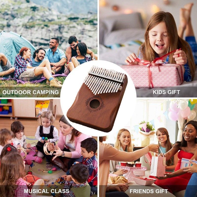 カリンバ ナチュラル(C) 調音済み フルセット 指ピアノ マホガニー材