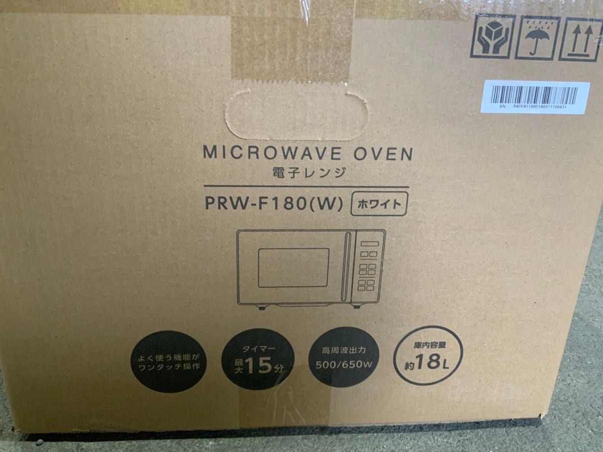 新品未使用箱不良 YAMAZEN 電子レンジ 18L PRW-F180(W)｜Yahoo!フリマ