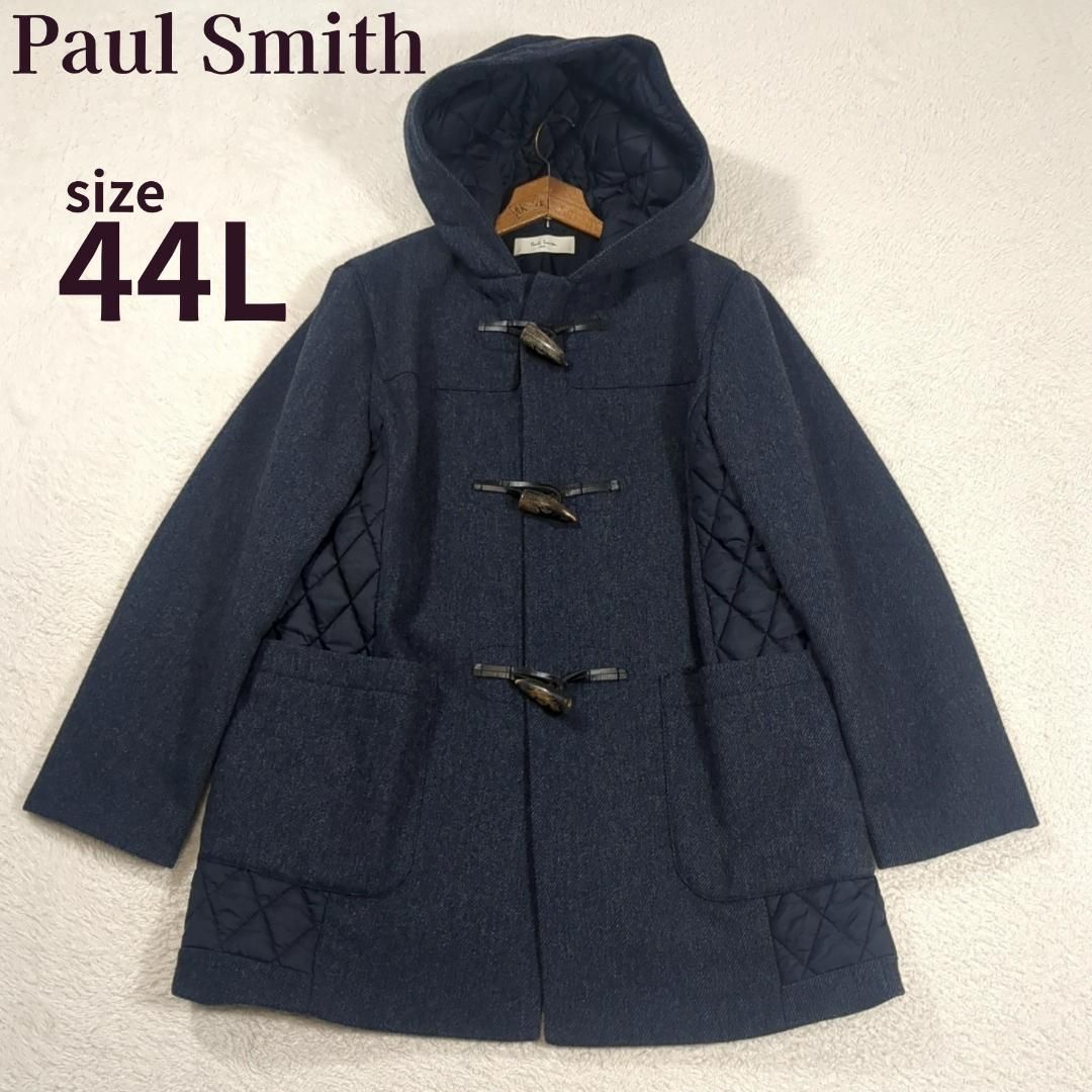 Paul Smith ポールスミス 異素材ダッフルコート キルティング ネイビー