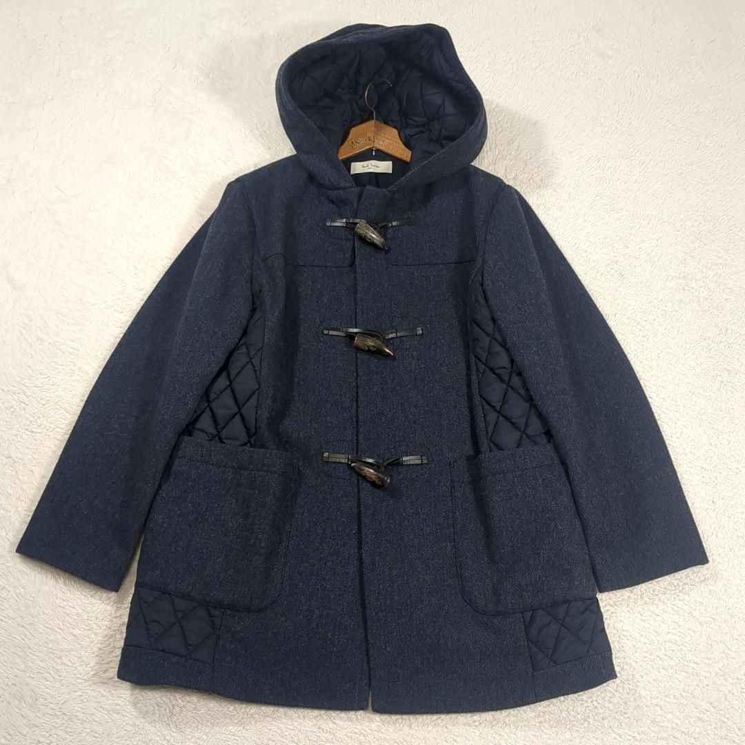 Paul Smith ポールスミス 異素材ダッフルコート キルティング ネイビー