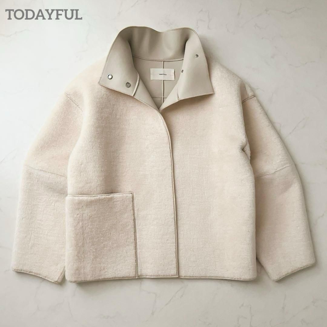 タグ付き TODAYFUL トゥデイフル スタンドカラー ボアジャケット