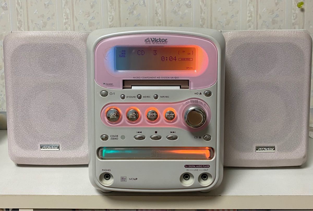 Victor・JVC UX-Q10-S CDコンポ MDコンポ ピンク｜Yahoo!フリマ（旧