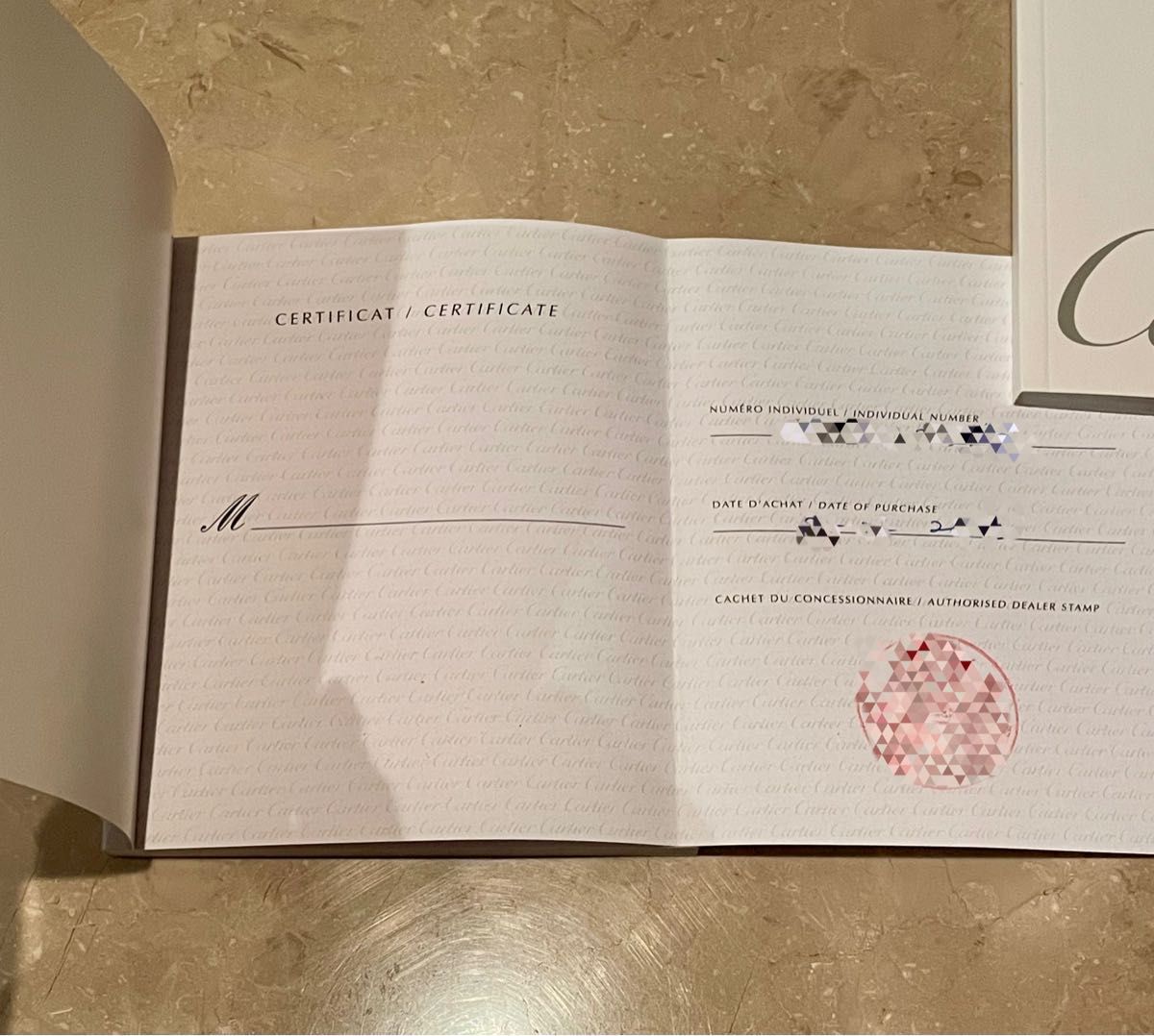 カルティエ】時計 保証書 説明書 ケース 箱 セット Cartier ブランド印