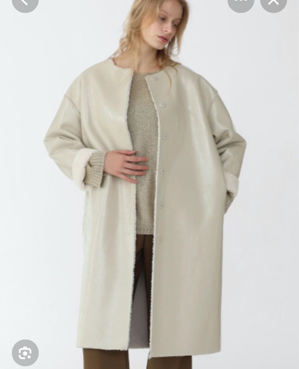 最終価格 ヤマダヤ Aga アーガ エコレザー×ボアリバーシブルロング