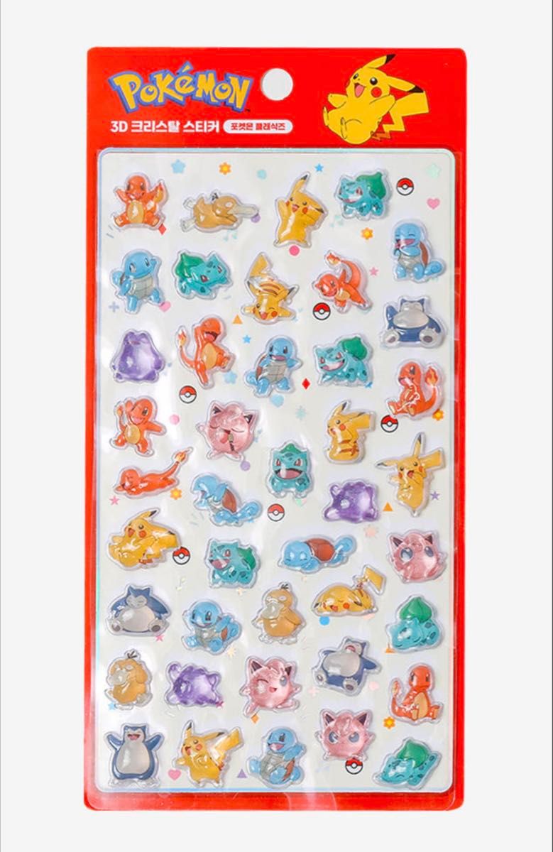 韓国限定ポケモンボンボンドロップ風4枚セット ボンボンドロップシール