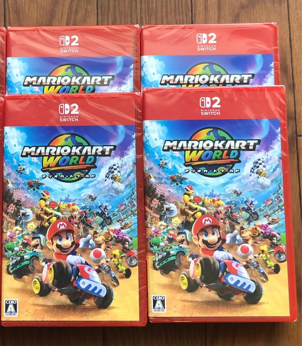 マリオカート ワールド Switch 2 新品未開封シュリンク付き 6枚セット