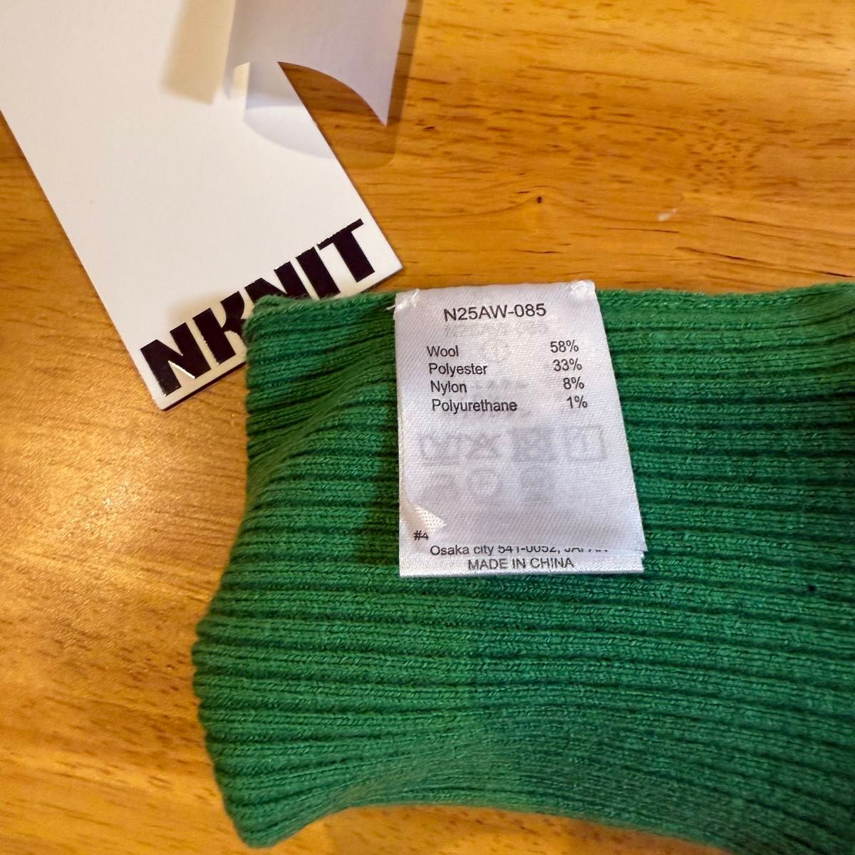 試着のみ）NKNIT ミトン ニット手袋 指空き グリーン size 1｜Yahoo