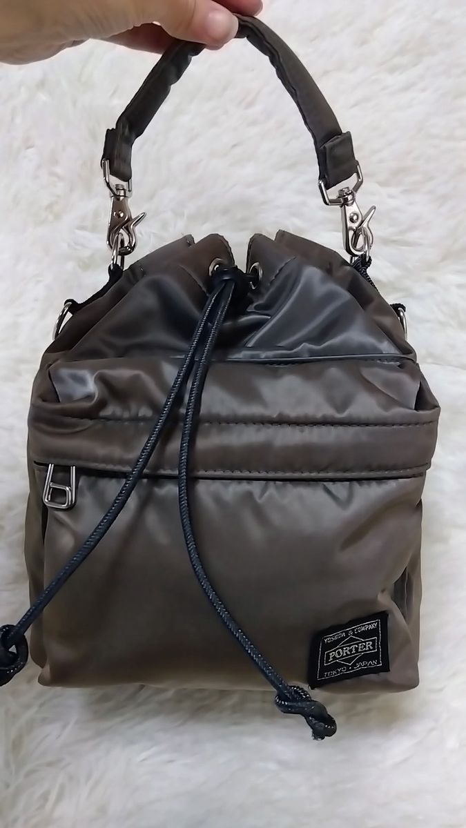 レザー PORTER 巾着 ポーチ SAC サック ラムレザー L｜Yahoo!フリマ