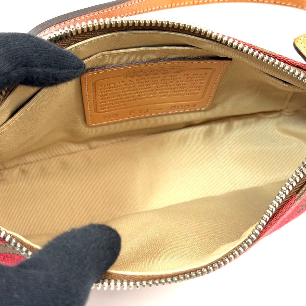 希少カラー】COACH コーチ アクセサリーポーチ ハンドバッグ ワン