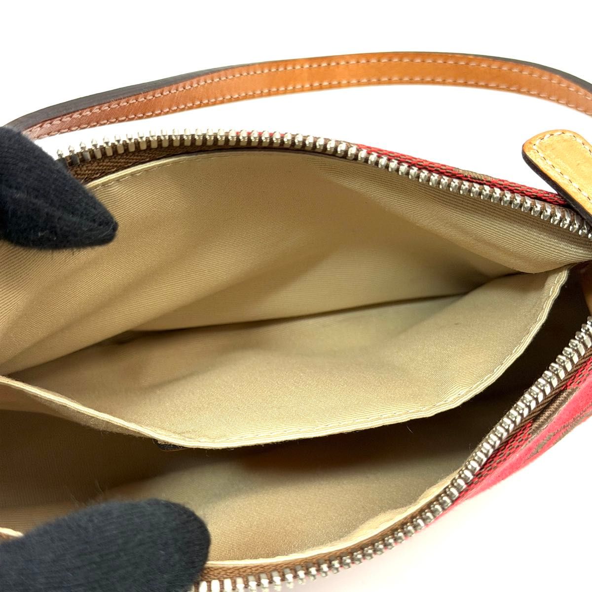 希少カラー】COACH コーチ アクセサリーポーチ ハンドバッグ ワン