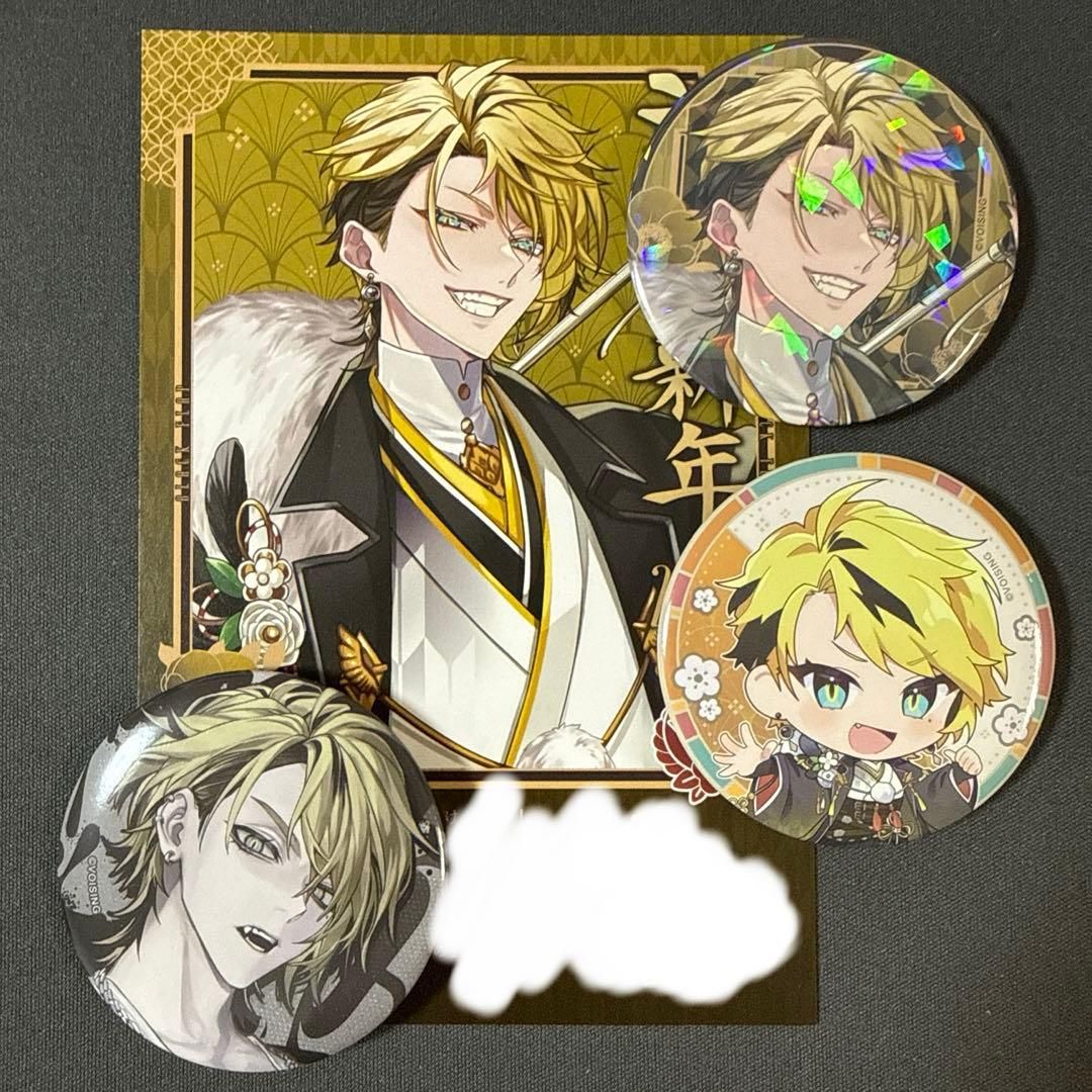 天來らいむ ブラフラ 缶バッジ 2026年 お正月ver 3点set 特典付き