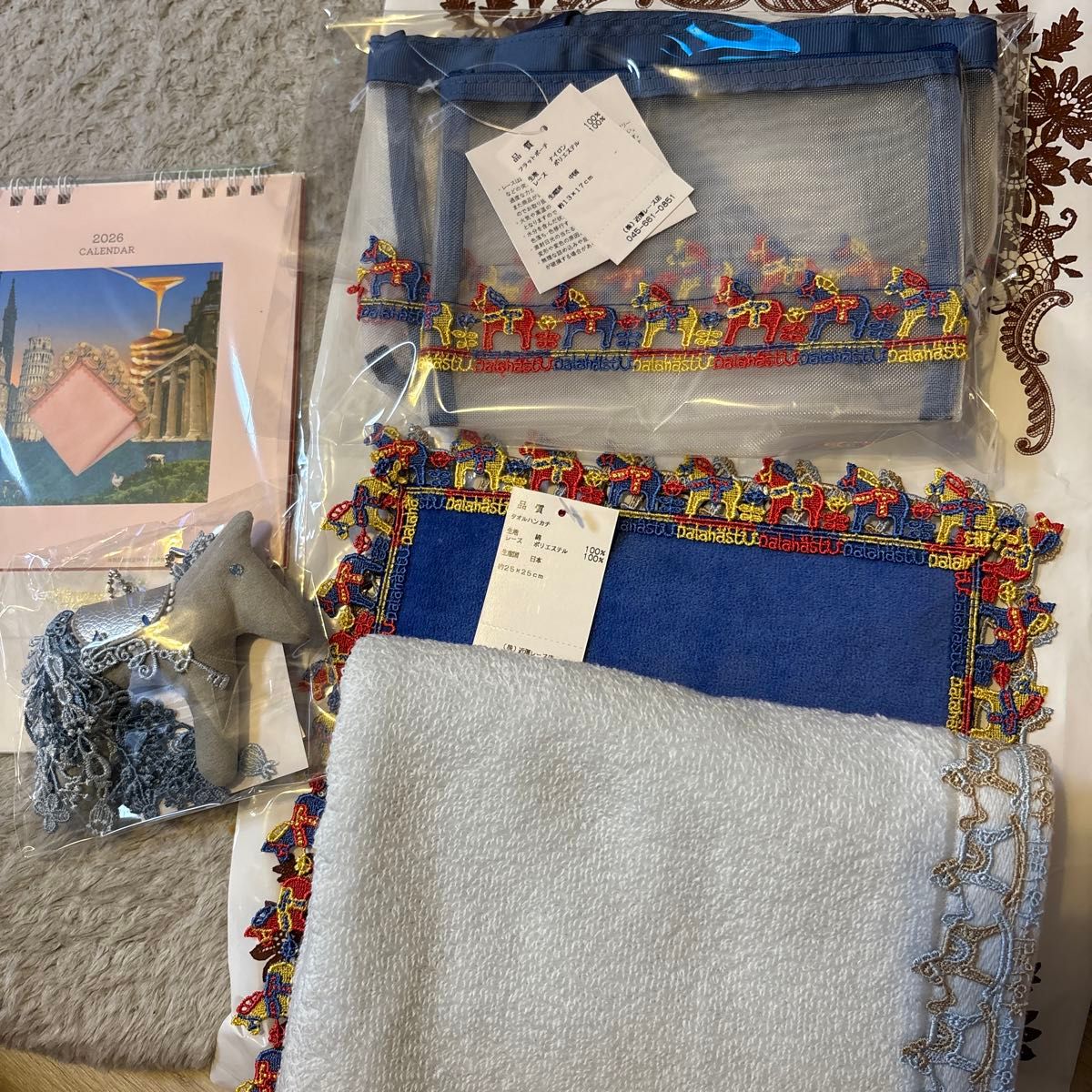 近沢レース 午年 福袋 2026 新品 ハンカチ チャーム 馬 ホース｜Yahoo