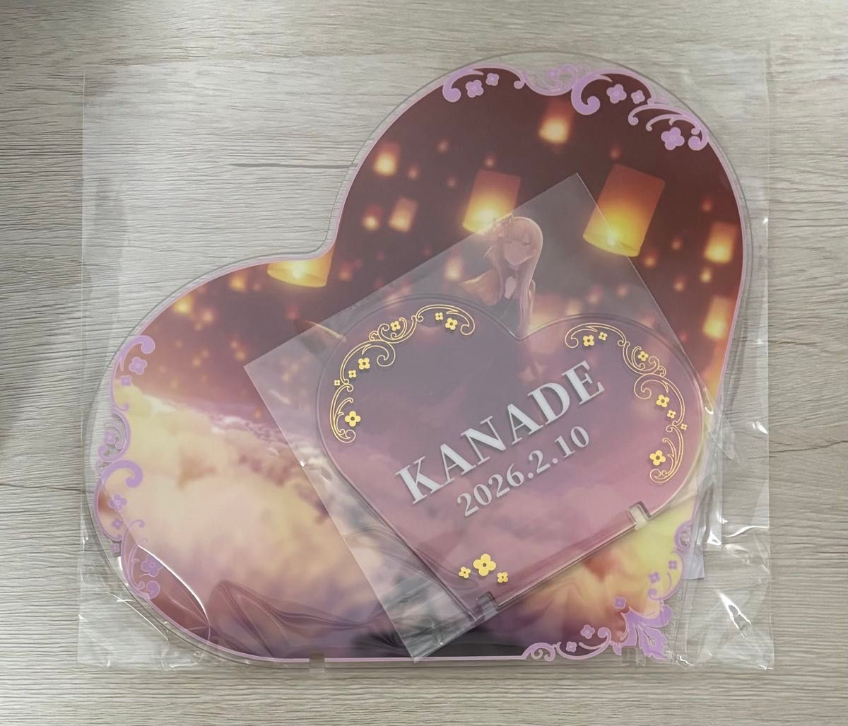 プロセカ はぴこれ くじ バースデー 奏 BIGアクリルパネル 色紙 はっ