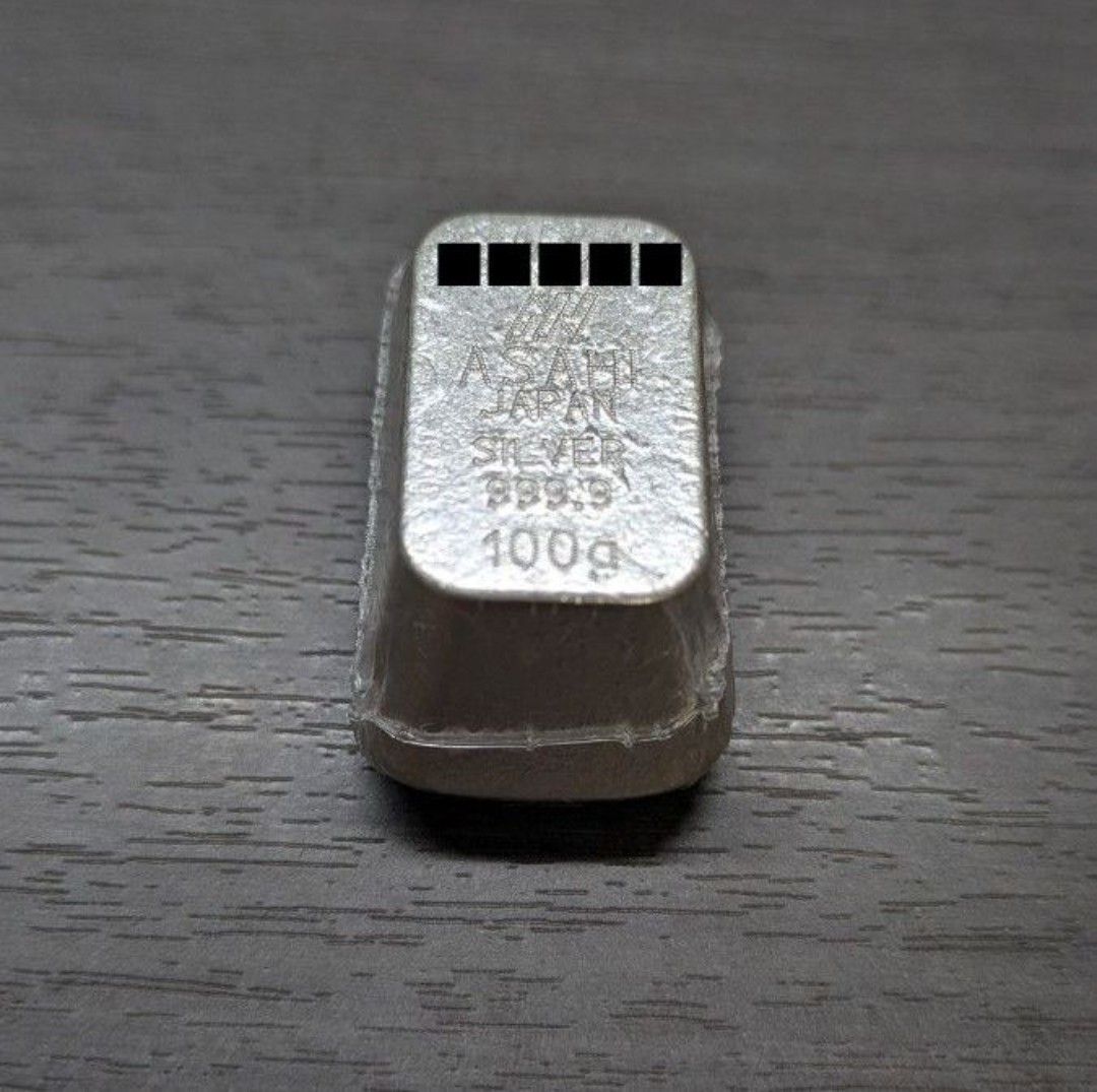 純銀 インゴット バー 100g アサヒメタルファイン SILVER｜Yahoo