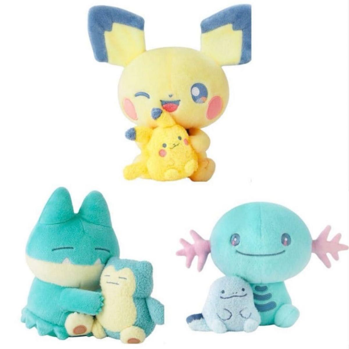 ポケモンLittle Daydream ゴンベ、 ウパー、ピチューぬいぐるみ3種