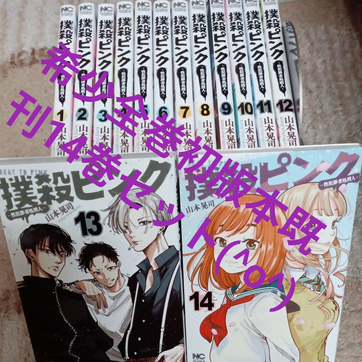 希少 全巻初版本 既刊14巻セット 撲殺ピンク～性犯罪者処刑人～ 14