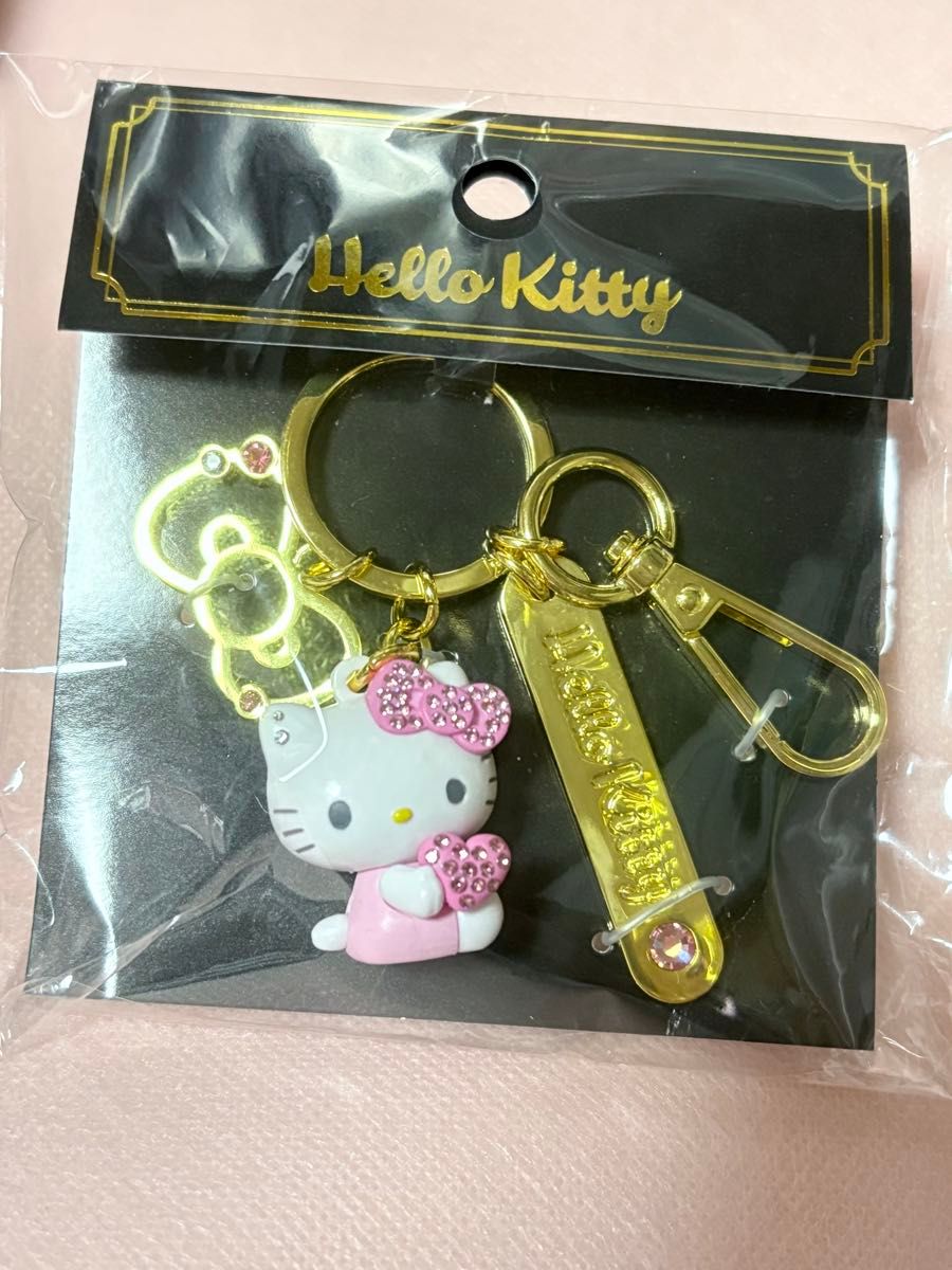 ハローキティ ストーン付き 立体 キーホルダー ラインストーン