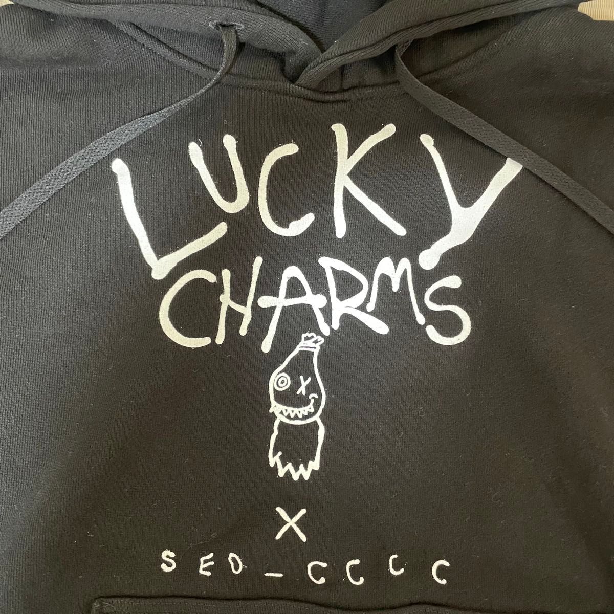 美品 ソイングク×LUCKYCHARMS コラボ パーカー Fサイズ 黒｜Yahoo
