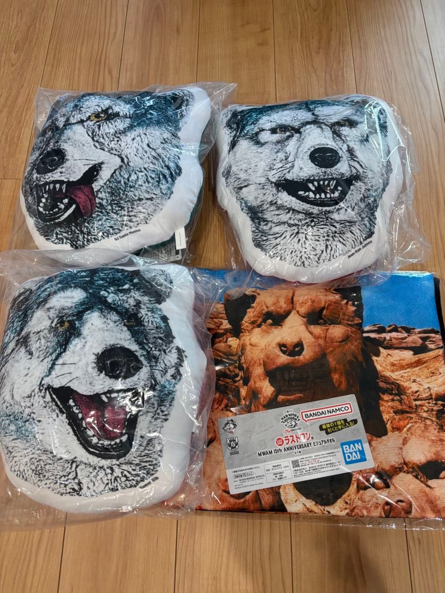 一番くじ MAN WITH A MISSION フェイスクッション 3種セット ラスト