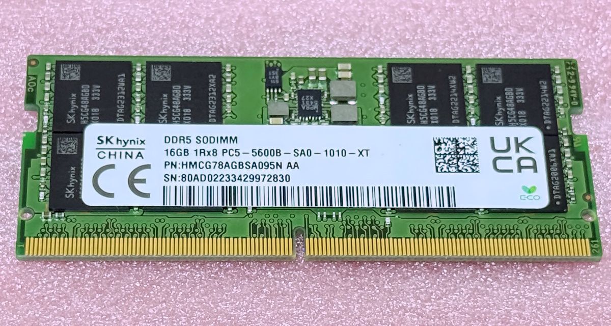 SK hynix HMCG78AGBSA095N PC5-44800/DDR5-5600 DDR5 SO-DIMM 16GB